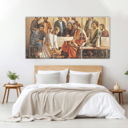 Religious Jesus and Apostles People Painting Canvas Print