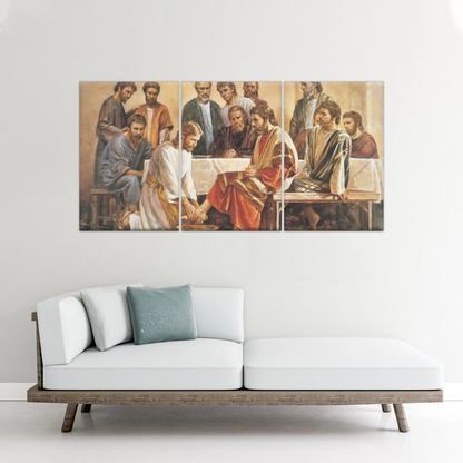 Religious Jesus and Apostles People Painting Canvas Print