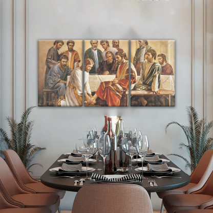 Religious Jesus and Apostles People Painting Canvas Print