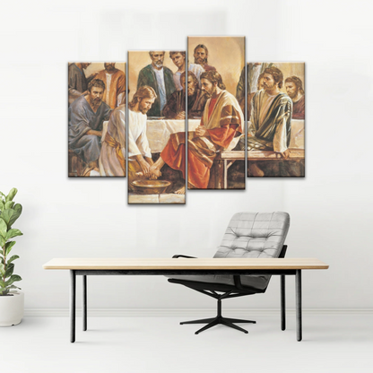 Religious Jesus and Apostles People Painting Canvas Print
