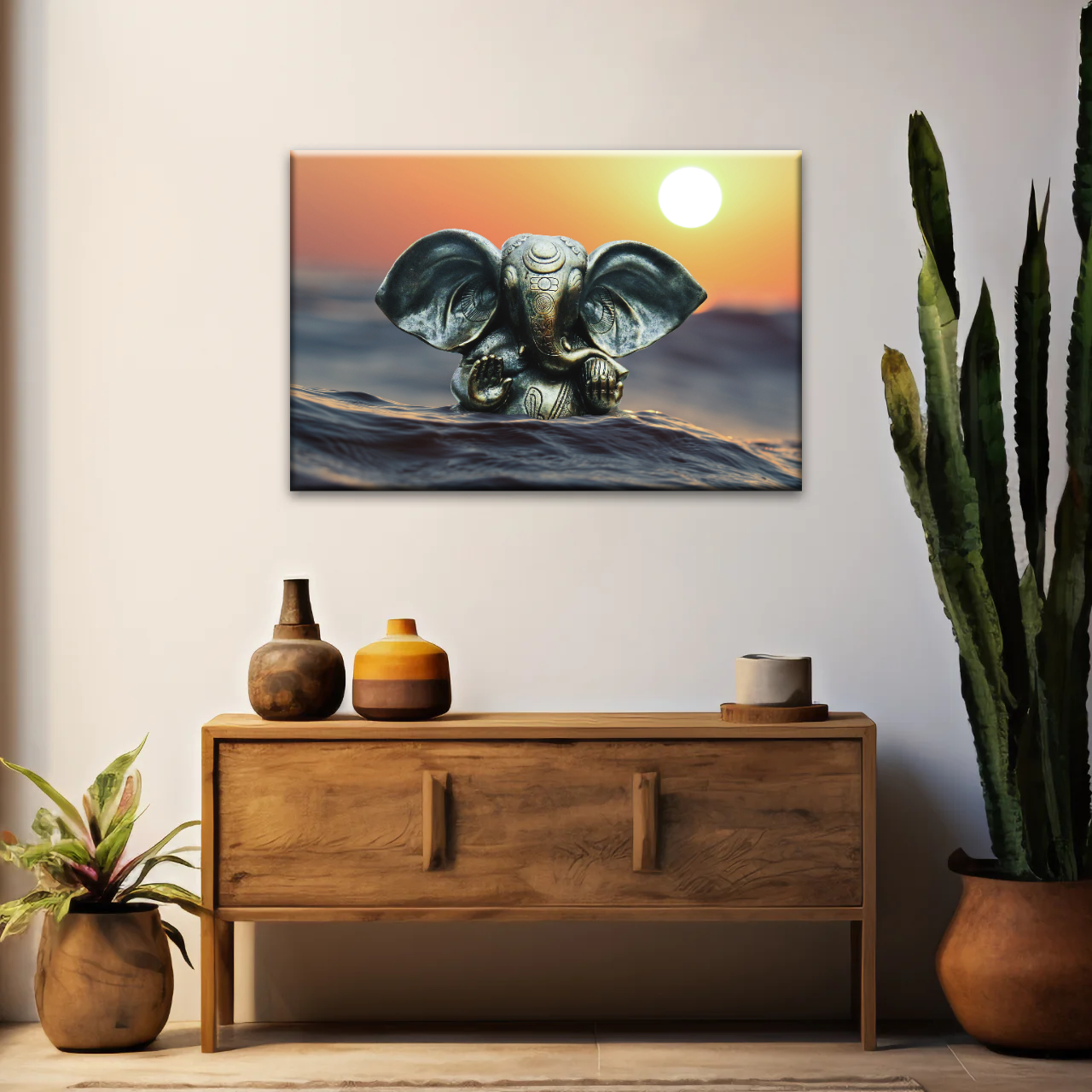 Hindu God Lord Ganesha Wall Art Home Decor