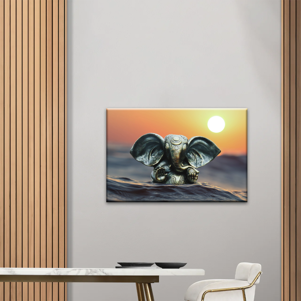 Hindu God Lord Ganesha Wall Art Home Decor