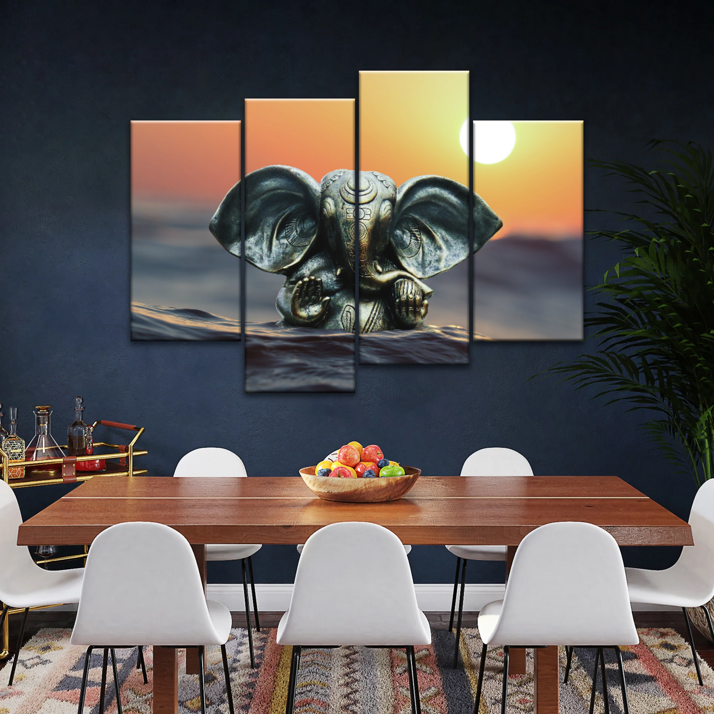 Hindu God Lord Ganesha Wall Art Home Decor