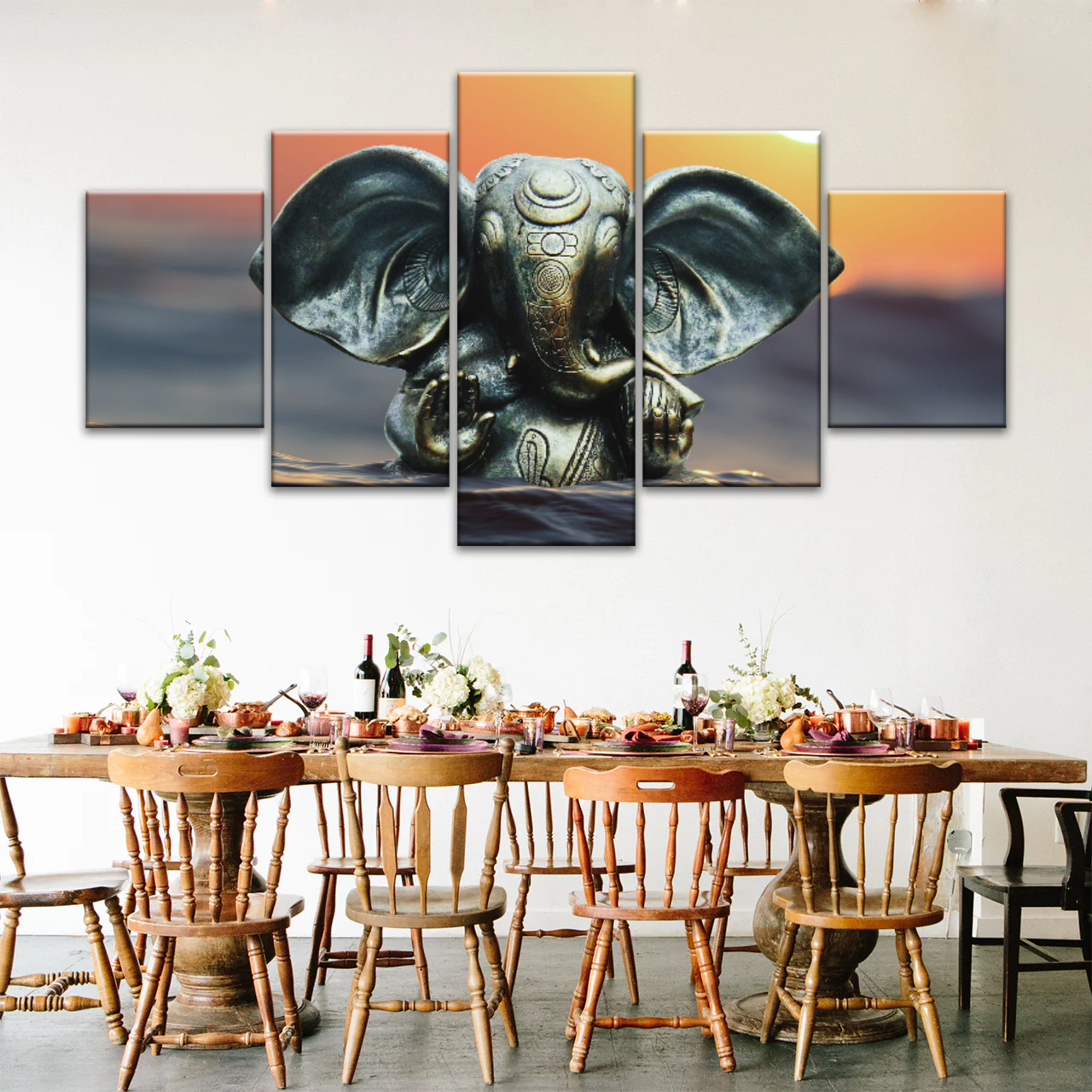 Hindu God Lord Ganesha Wall Art Home Decor