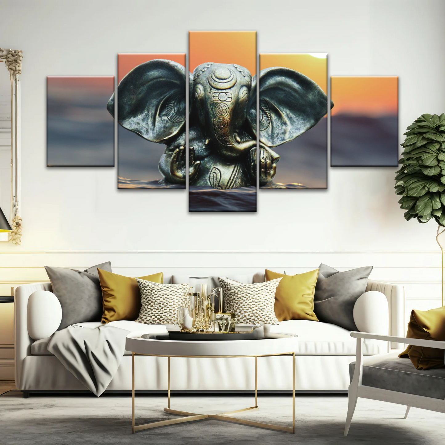 Hindu God Lord Ganesha Wall Art Home Decor