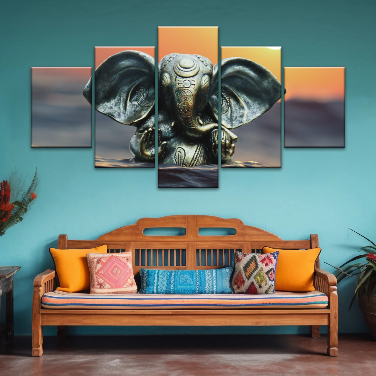 Hindu God Lord Ganesha Wall Art Home Decor