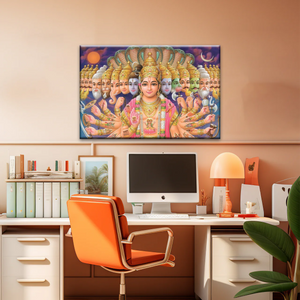 Lord Vishnu And The 10 Avatars Prints On Canvas Art