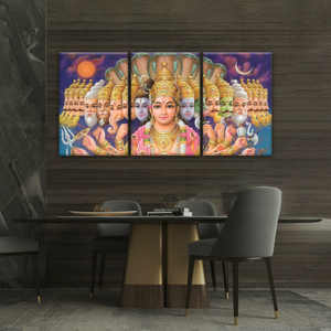 Lord Vishnu And The 10 Avatars Prints On Canvas Art