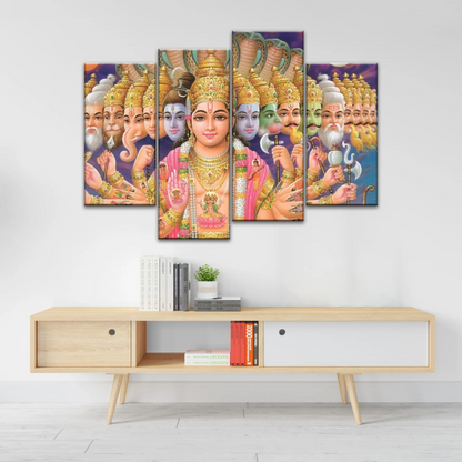 Lord Vishnu And The 10 Avatars Prints On Canvas Art