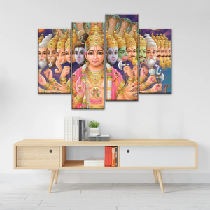 Lord Vishnu And The 10 Avatars Prints On Canvas Art