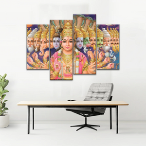 Lord Vishnu And The 10 Avatars Prints On Canvas Art