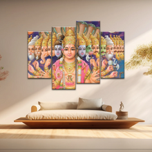 Load image into Gallery viewer, Lord Vishnu And The 10 Avatars Prints On Canvas Art