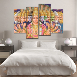 Lord Vishnu And The 10 Avatars Prints On Canvas Art