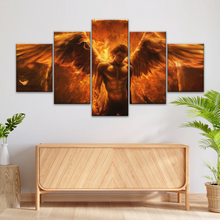 Load image into Gallery viewer, Dark Angel Lucifer Illustration Hell Warrior Canvas Prints Art