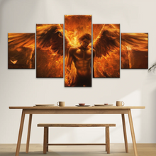 Load image into Gallery viewer, Dark Angel Lucifer Illustration Hell Warrior Canvas Prints Art