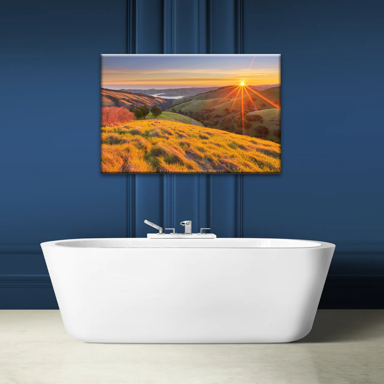 Mountain During Sunrise Canvas Printed Photos
