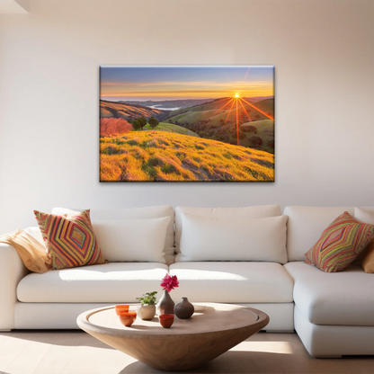 Mountain During Sunrise Canvas Printed Photos