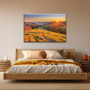 Mountain During Sunrise Canvas Printed Photos