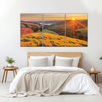 Mountain During Sunrise Canvas Printed Photos