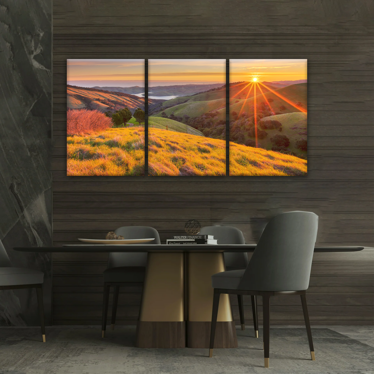 Mountain During Sunrise Canvas Printed Photos