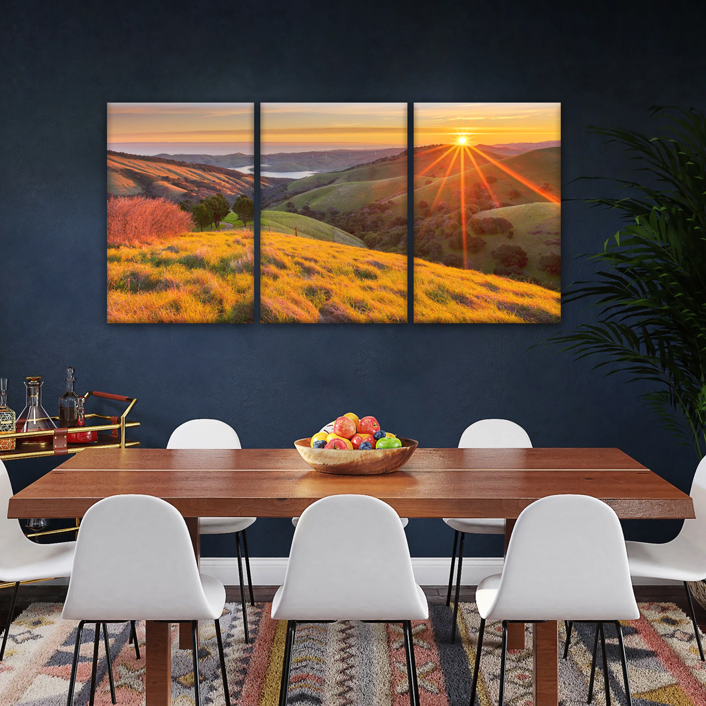 Mountain During Sunrise Canvas Printed Photos