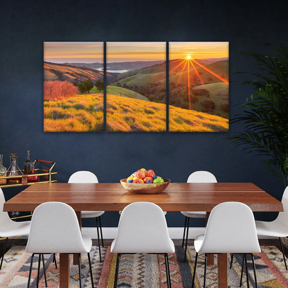 Mountain During Sunrise Canvas Printed Photos