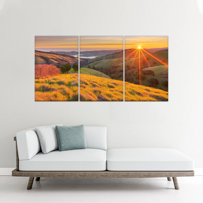 Mountain During Sunrise Canvas Printed Photos