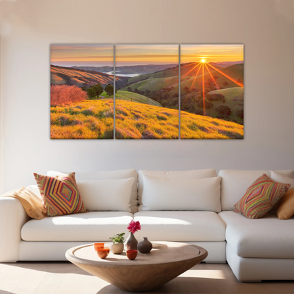 Mountain During Sunrise Canvas Printed Photos