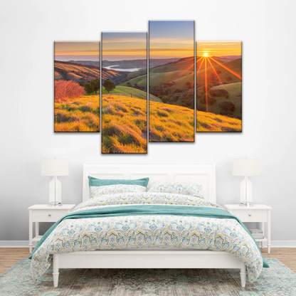 Mountain During Sunrise Canvas Printed Photos