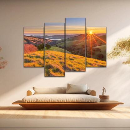Mountain During Sunrise Canvas Printed Photos