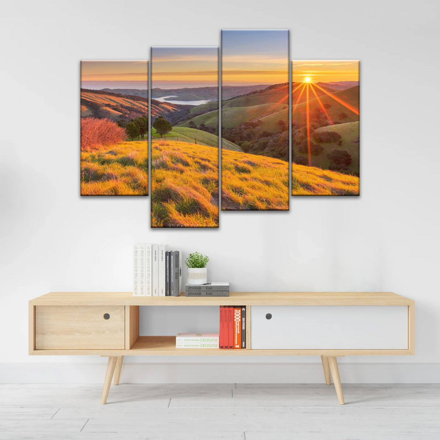 Mountain During Sunrise Canvas Printed Photos