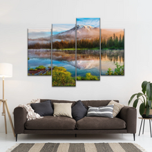 Load image into Gallery viewer, Spring Sunrise Landscape Of Mount Rainier And Bench Lake National Park Washington USA Wall Art