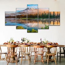 Load image into Gallery viewer, Spring Sunrise Landscape Of Mount Rainier And Bench Lake National Park Washington USA Wall Art