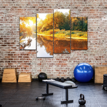 Load image into Gallery viewer, Natural Sunlight By The River In Autumn Canvas Art Wall