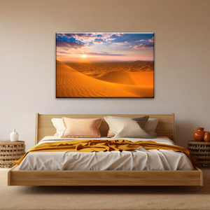 Nature Scenery - Desert Under The Golden Sunshine Canvas Wall Arts