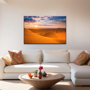 Nature Scenery - Desert Under The Golden Sunshine Canvas Wall Arts