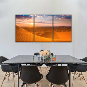 Nature Scenery - Desert Under The Golden Sunshine Canvas Wall Arts