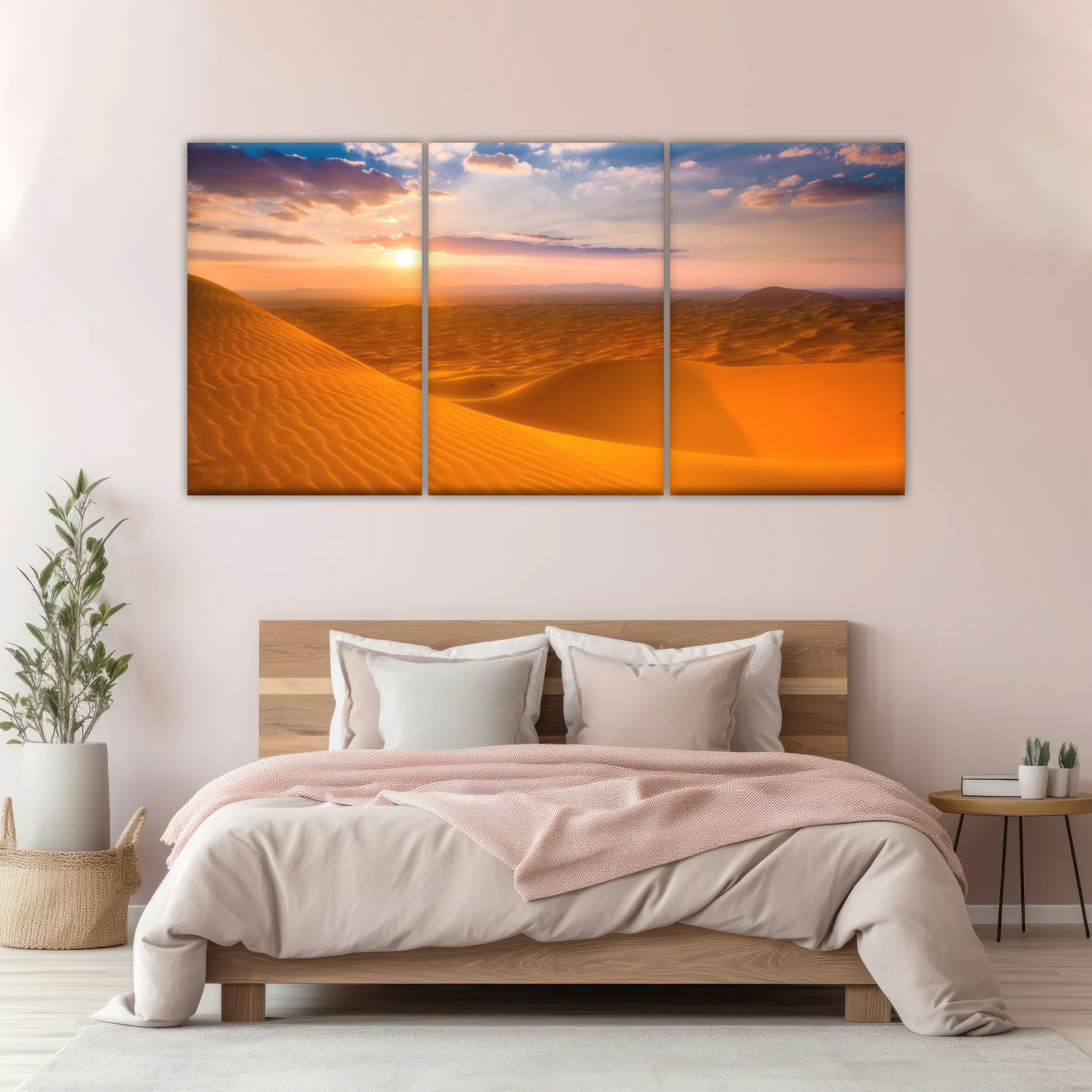 Nature Scenery - Desert Under The Golden Sunshine Canvas Wall Arts
