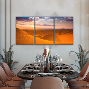 Nature Scenery - Desert Under The Golden Sunshine Canvas Wall Arts