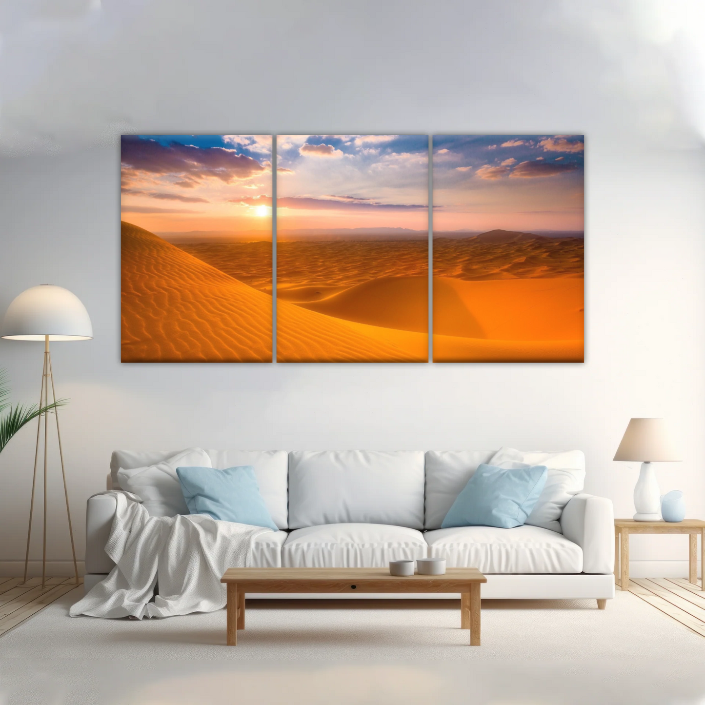 Nature Scenery - Desert Under The Golden Sunshine Canvas Wall Arts