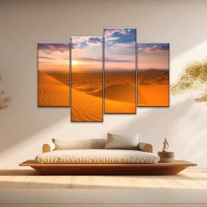 Nature Scenery - Desert Under The Golden Sunshine Canvas Wall Arts