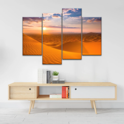 Nature Scenery - Desert Under The Golden Sunshine Canvas Wall Arts