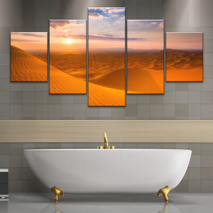 Nature Scenery - Desert Under The Golden Sunshine Canvas Wall Arts