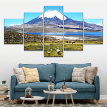 Load image into Gallery viewer, Goats On Green Grass, And Mountain Under Blue Sky Wall Art
