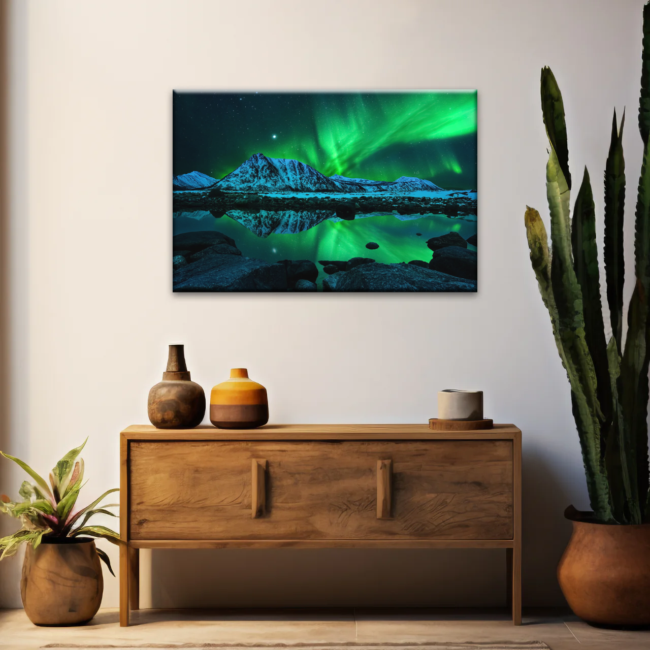Aurora Northern Lights Canvas Prints Wall Art