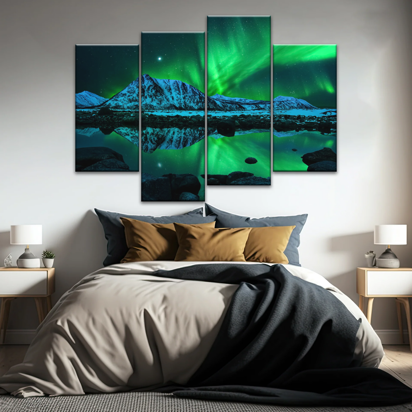 Aurora Northern Lights Canvas Prints Wall Art