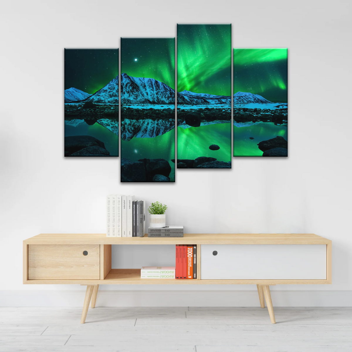 Aurora Northern Lights Canvas Prints Wall Art - Personalised Canvas Art