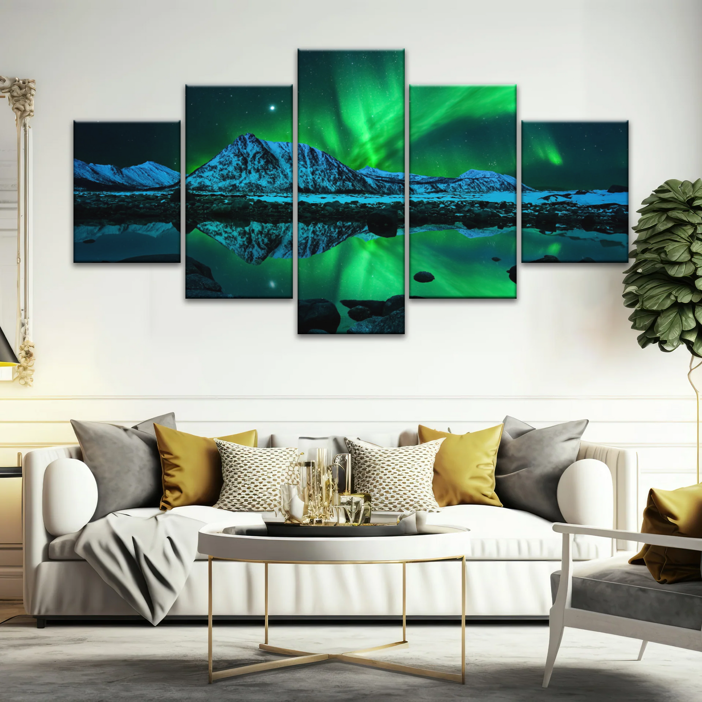 Aurora Northern Lights Canvas Prints Wall Art