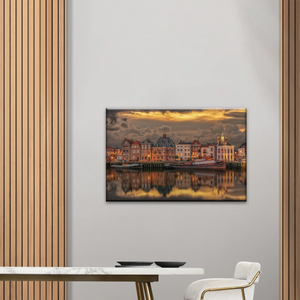Old Port Of Maaslouis Netherlands Photo Canvas Print