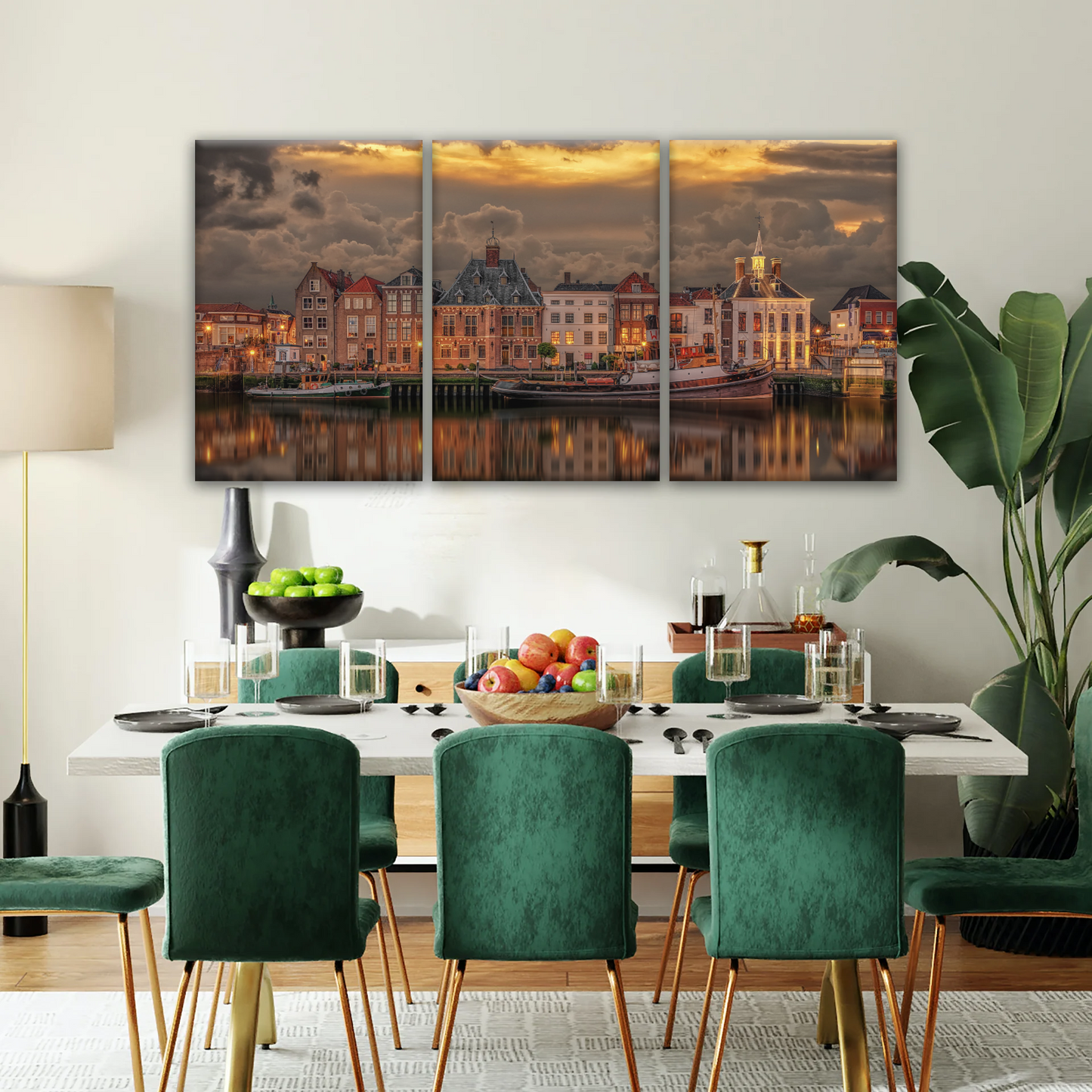 Old Port Of Maaslouis Netherlands Photo Canvas Print